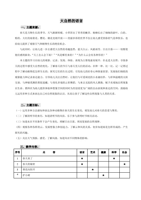 大自然的语言(主题三)
