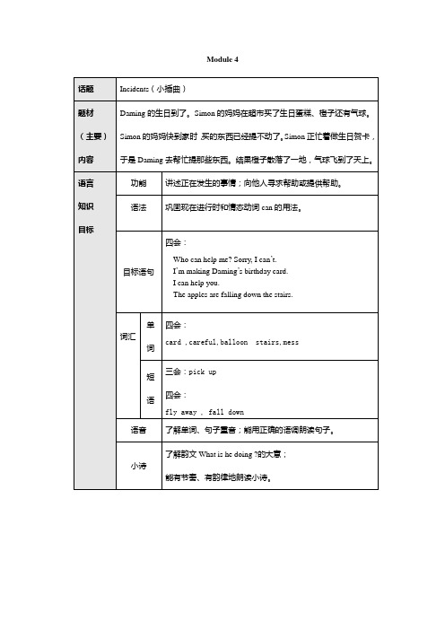 新标准英语六年级第八册第四模块知识与练习