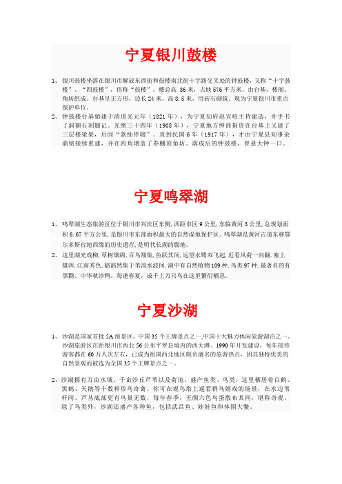 宁夏的美丽风光