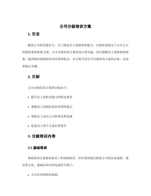 公司分级培训方案