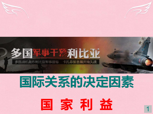 高中政治 国际关系的决定因素国家利益 新人教版必修2