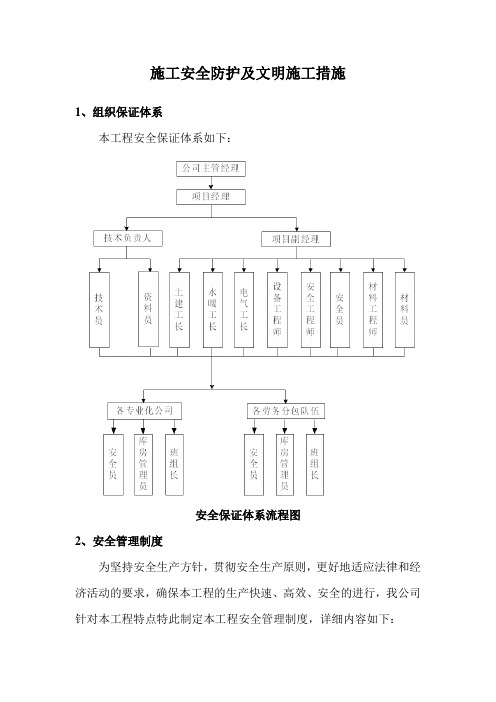 施工安全防护及文明施工措施