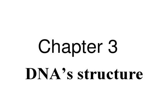 1分子生物学第三章-DNA结构