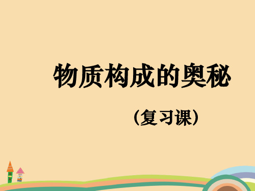 九年级化学物质构成的奥秘复习PPT优秀课件