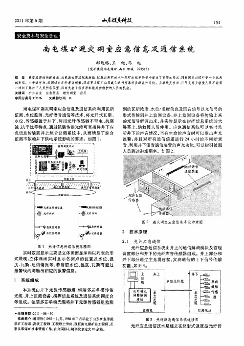 南屯煤矿避灾硐室应急信息及通信系统