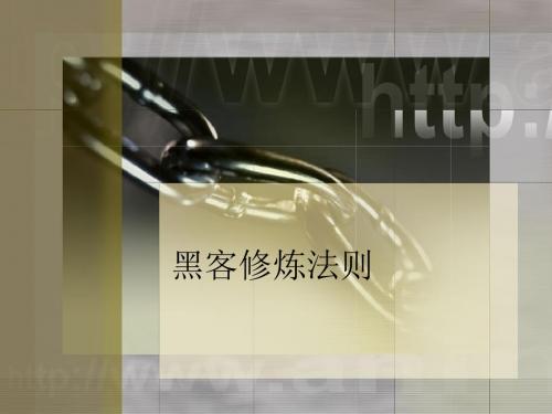 黑客修炼法则-PPT精品文档