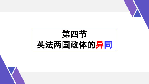 高中政治人教版选修三 专题2.4  英法两国政体的异同 课件(共25张PPT) - 副本