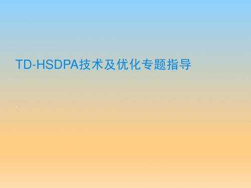 TD-HSDPA技术及优化专题指导