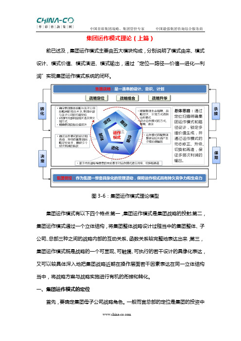 集团运作模式理论(上篇)