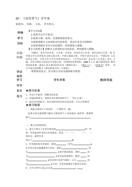 [小学]20《花的勇气》导学案.doc