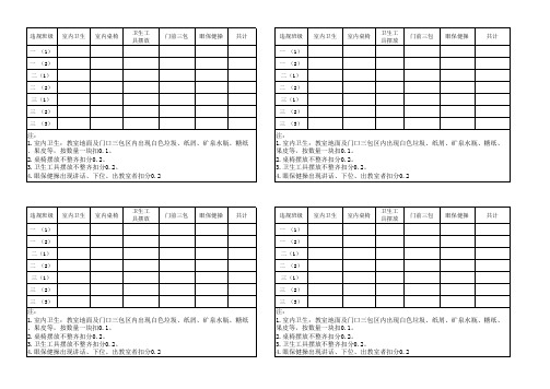 学校卫生检查表