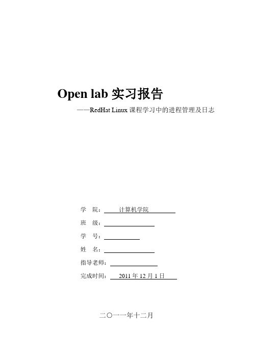 Openlab学习报告