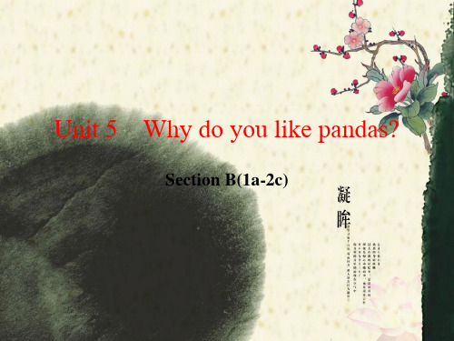 最新人教版七年级英语下Unit 5Why do you like pandas SectionB