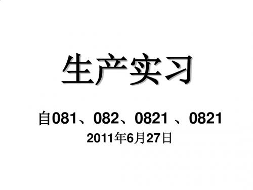 生产实习相关资料PPT(22张)