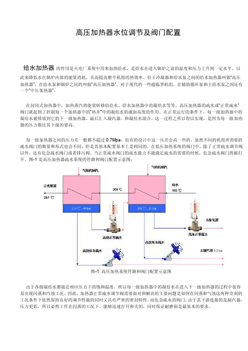 高压加热器水位调节及阀门配置