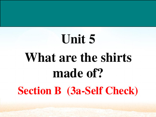 人教版九年级英语上册Unit5 Section B  3a-Self Check四