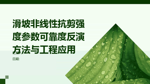 滑坡非线性抗剪强度参数可靠度反演方法与工程应用