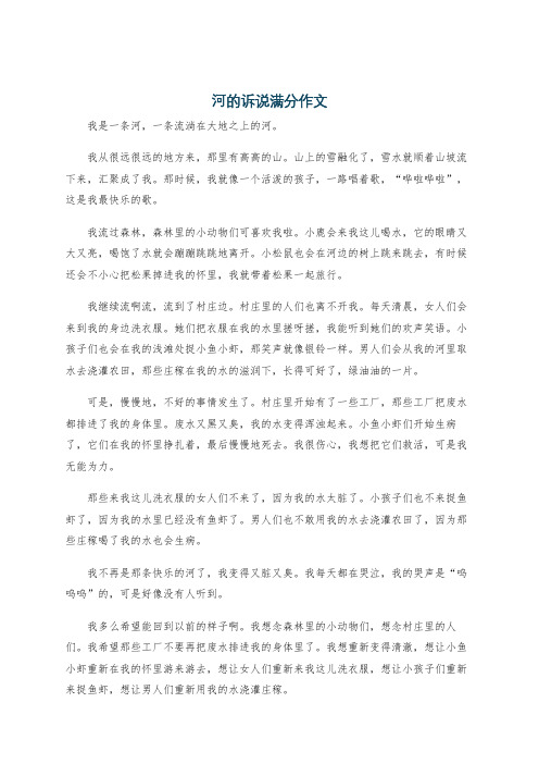 河的诉说满分作文