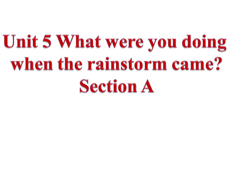 Unit5_What were you doing when the rainstorm came全