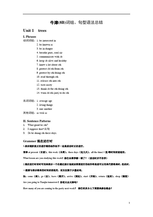 牛津英语8B知识点梳理.docx