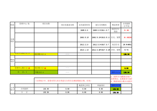 项目信息一览表(模板)