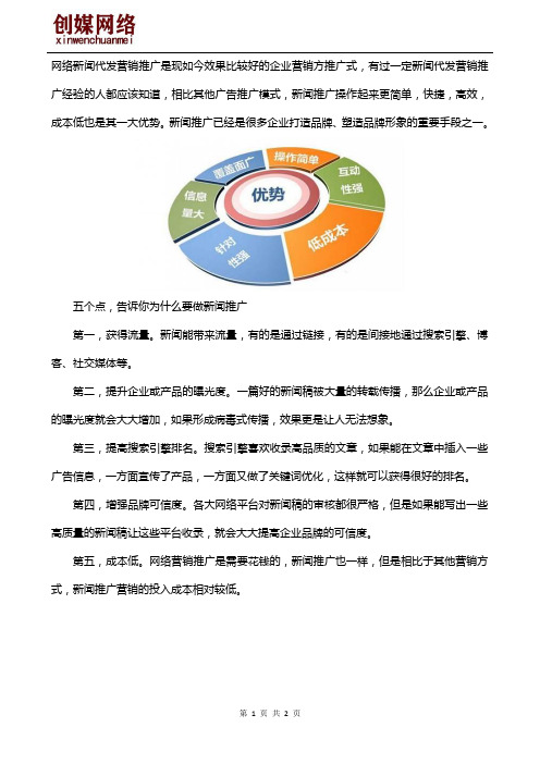 网络新闻代发营销推广能带给企业哪些好处？