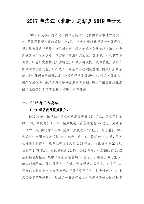 2017年滨江北新总结及2018年计划