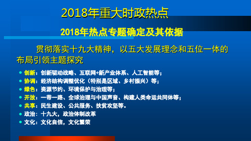 2018届高三二轮复习重大时事热点