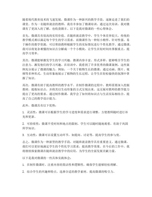 随班就读教师微课心得体会