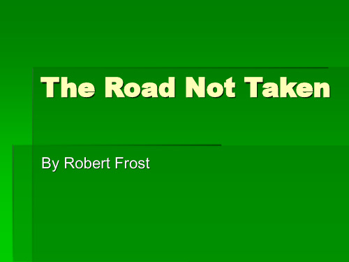 The Road Not Taken(诗)