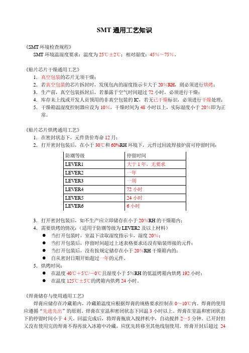 SMT工艺知识-通用