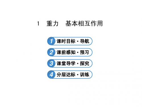 高一物理必修一人教版3.1重力  基本相互作用