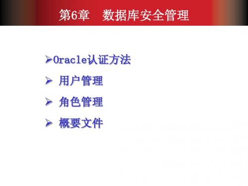 oracle数据库安全管理