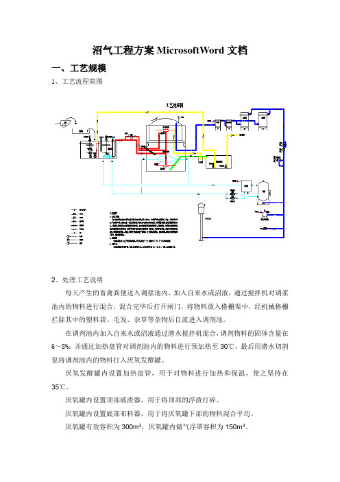 沼气工程方案MicrosoftWord文档