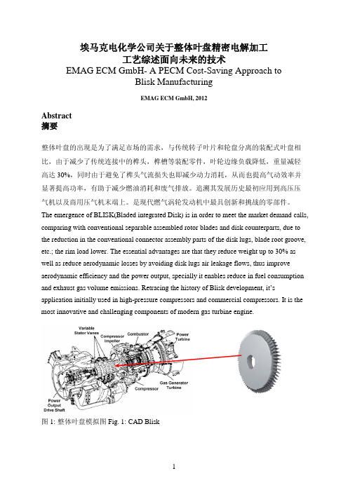 整体叶盘精密电解加工工艺