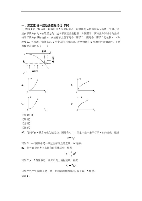 高一下册物理 抛体运动单元综合测试(Word版 含答案)