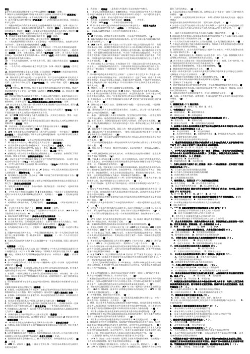 国际私法最终汇总小条版