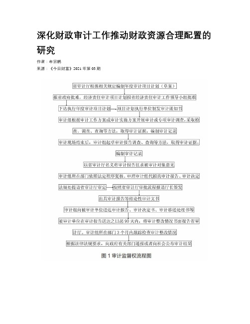 深化财政审计工作推动财政资源合理配置的研究