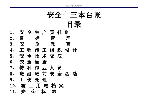 安全十三本台帐(最新版)