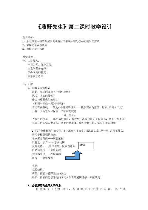 《藤野先生》第二课时教学设计