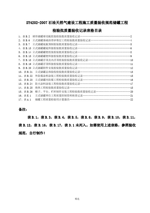 储罐工程检验批