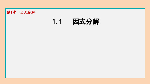 鲁教版数学(五四制)八年级数学上册1.1因式分解课件