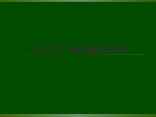 八年级下册地理知识树