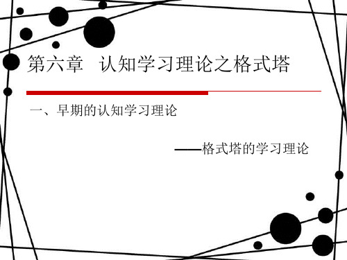 认知学习理论   格式塔