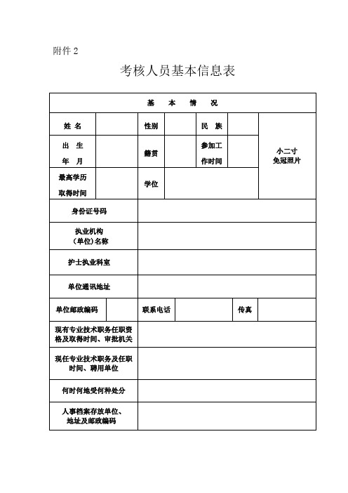 护士定期考核表-