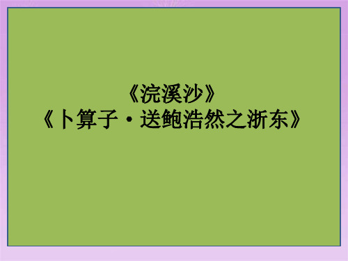 人教版六年级语文下册040.《浣溪沙》《卜算子·送鲍浩然之浙东》