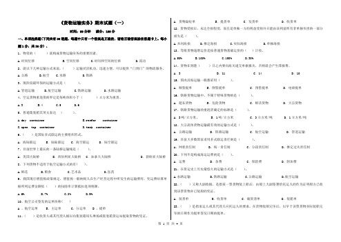 货物运输实务试题