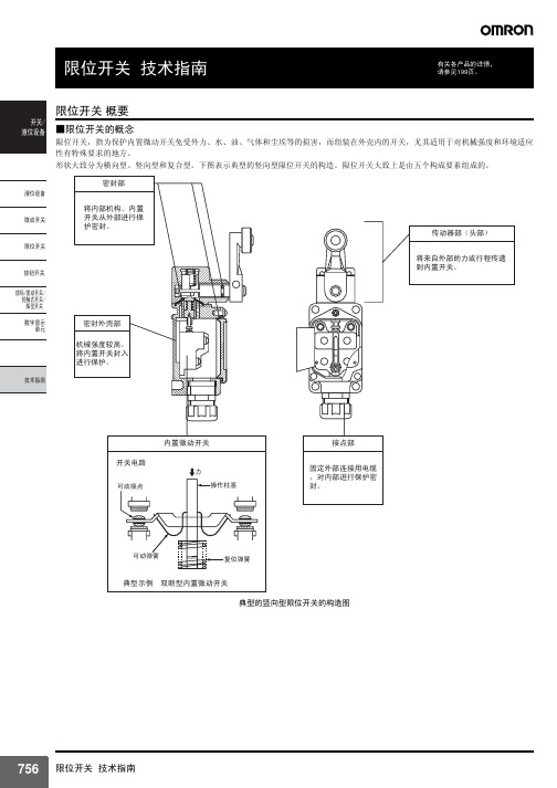 OMRON 限位开关 说明书