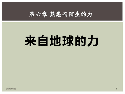 沪科版八年级物理《来自地球的力》熟悉而陌生的力3精品PPT教学课件