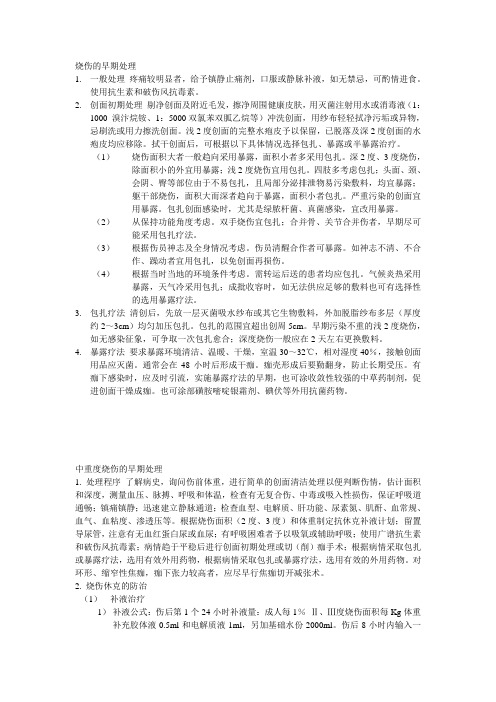 烧伤早期处理